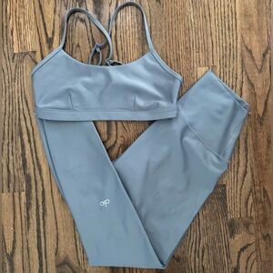 ALO Yoga Steel Blue Activewear Set